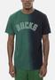 Imagem de Camiseta NBA Gradient Color Milwaukee Bucks Preta Com Verde