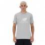 Imagem de Camiseta New Balance Essentials - masculino - cinza e branco