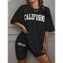 Imagem de Camiseta Oversized Academia California Básica Streetwear Algodão Treino