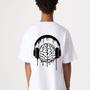 Imagem de Camiseta Oversized Cerebro Fone T-Shirt Premium Masculina Feminina 100% Algodão Reforçada Moda Street