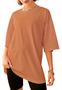 Imagem de Camiseta Oversized Feminina Bege/Terra Cota