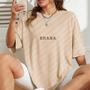 Imagem de Camiseta Oversized Feminina Estilo Streetwear Estampa ''Braba'' Engraçado Meme