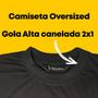 Imagem de Camiseta Oversized Gola Alta 100% Algodão Unissex Premium