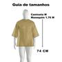 Imagem de Camiseta Oversized Masculina Algodão Manga 3/4 Casual ou Treino