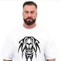 Imagem de Camiseta Oversized Masculina Básica Estampa Personalizada Leão Tribal Manga Curta Algodão Premium 