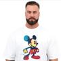 Imagem de Camiseta Oversized Masculina Estampa Clássica Personalizada Mickey Pixel Corte Largo Estilo Retrô Moda Casual 