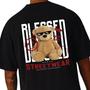 Imagem de Camiseta Oversized Masculina Estampa Urso Blessed Top Bt109