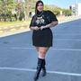 Imagem de Camiseta Oversized Plus Size Feminina Look Despojado Em Algodão