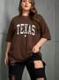 Imagem de Camiseta Oversized Texas Usa Estilo Moda Tendencia Feminina