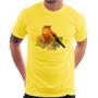 Imagem de Camiseta Pássaro e Flores - Foca na Moda