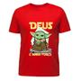 Imagem de Camiseta Personagem Deus E Minha Força 100% Algodão Entrega 24h