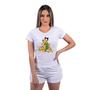 Imagem de Camiseta Personalizada Pluto Mickey Mouse Baby Look De Natal