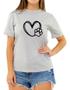 Imagem de Camiseta Pet Love Amor Cachorro Gato Coração Feminina