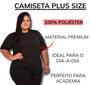 Imagem de Camiseta Plus Size 100% Poliéster Feminina Academia