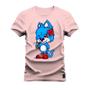 Imagem de Camiseta Plus Size Algodão Premium T-Shirt Gato Ajato