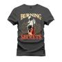 Imagem de Camiseta Plus Size Algodão T-Shirt Premium Estampada Burning Secrets