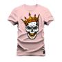 Imagem de Camiseta Plus Size Algodão T-Shirt Premium Estampada King OF Caveirão