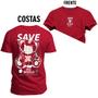 Imagem de Camiseta Plus Size Confortável Premium Macia Save Urso Frente e Costas