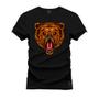 Imagem de Camiseta Plus Size Estampada Premium Algodão Urso Caçador