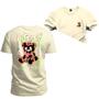 Imagem de Camiseta Plus Size Extra Grande Algodão Estampada Varias Cores Not To Day Urso Frente e Costas
