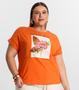 Imagem de Camiseta Plus Size Feminina Secret Glam Laranja