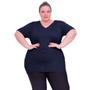 Imagem de Camiseta Plus Size Feminina Sobre Legging Blusa Academia