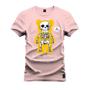 Imagem de Camiseta Plus Size Grande Confortável Estampa Digital Urso Caveira Bolada Chok