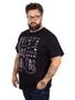 Imagem de Camiseta Plus Size Guitarra Desconstruction Preta.