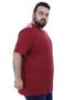 Imagem de Camiseta Plus Size Lisa Masculina Básica Algodão Bordo