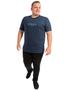 Imagem de Camiseta Plus Size Masculina Anistia Algodão Estampa Unlimited Marinho