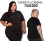 Imagem de Camiseta Plus Size Poliéster Feminina Roupa Mulher Academia