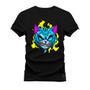 Imagem de Camiseta Plus Size T-Shirt Algodão Premium 30.1 Gato Olhar