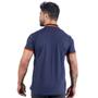 Imagem de Camiseta Polo Masculina 100% Algodão Kit 2 Pç Branco e Azul