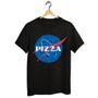 Imagem de Camiseta Preta Pizza Infantil Juvenil do 4 ao 16