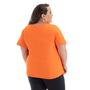 Imagem de Camiseta Preta T-shirt Feminina Baby Look 100% Algodão Plus Size