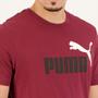 Imagem de Camiseta Puma ESS+ 2Col Logo Vinho