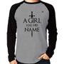 Imagem de Camiseta Raglan A girl has no name Manga Longa - Foca na Moda