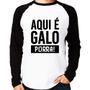 Imagem de Camiseta Raglan Aqui é galo  Manga Longa - Foca na Moda