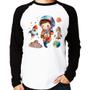 Imagem de Camiseta Raglan Astronauta Criança e Foguetes Manga Longa - Foca na Moda