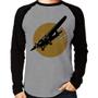 Imagem de Camiseta Raglan Avião Bimotor Manga Longa - Foca na Moda