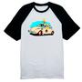 Imagem de Camiseta Raglan Bart e Hommer no fusca do Jurassic Park