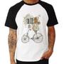 Imagem de Camiseta Raglan Bicicleta e Livros - Foca na Moda