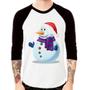 Imagem de Camiseta Raglan Boneco de neve Manga 3/4 - Foca na Moda