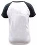 Imagem de Camiseta raglan branca basica poliester lisa sublimação top