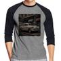 Imagem de Camiseta Raglan Carro retrô branco Manga 3/4 - Foca na Moda