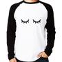 Imagem de Camiseta Raglan Cílios Manga Longa - Foca na Moda