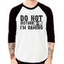 Imagem de Camiseta Raglan Do Not Disturb I'm Gaming Manga 3/4 - Foca na Moda