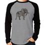 Imagem de Camiseta Raglan Elefante Manga Longa - Foca na Moda