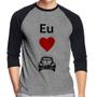 Imagem de Camiseta Raglan Eu amo fusca Manga 3/4 - Foca na Moda