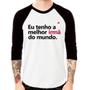 Imagem de Camiseta Raglan Eu tenho a melhor irmã do mundo Manga 3/4 - Foca na Moda